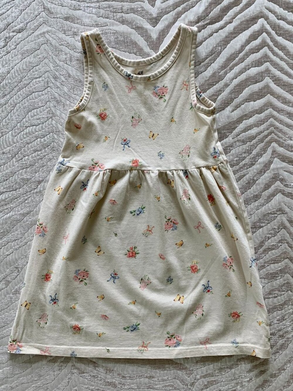 H&M Girls Sleeveless Cotton Ladybug Dress | Size 3/4T